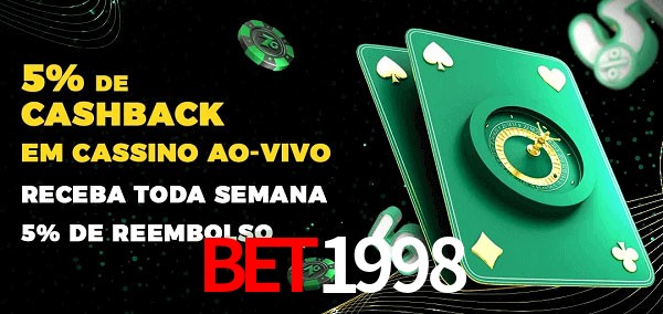 Promoções do cassino ao Vivo bet1998